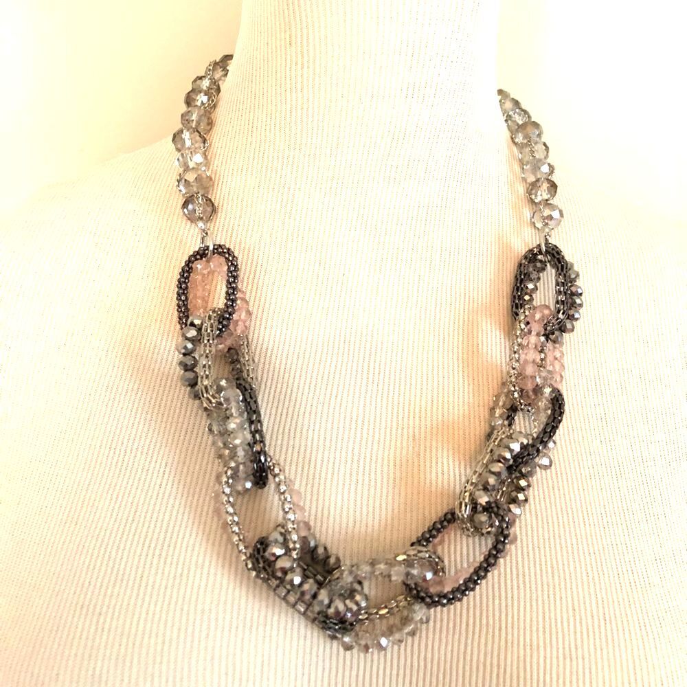 Simply Vera Silver and Pink Decorative Necklace